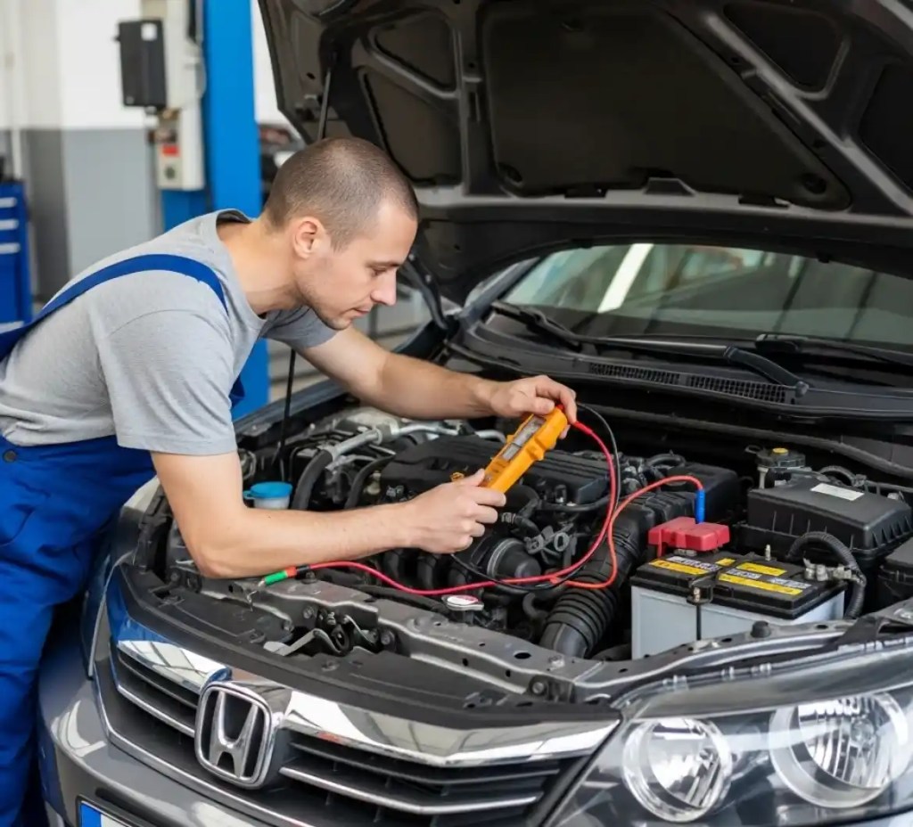 Honda battery service by Battery Zone UAE in Dubai