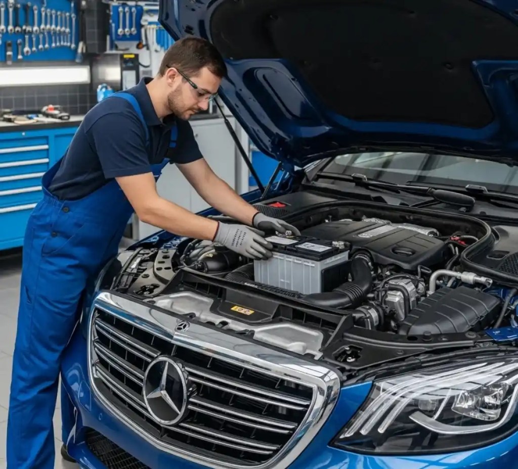 Signs a Mercedes-AMG C43 battery is failing