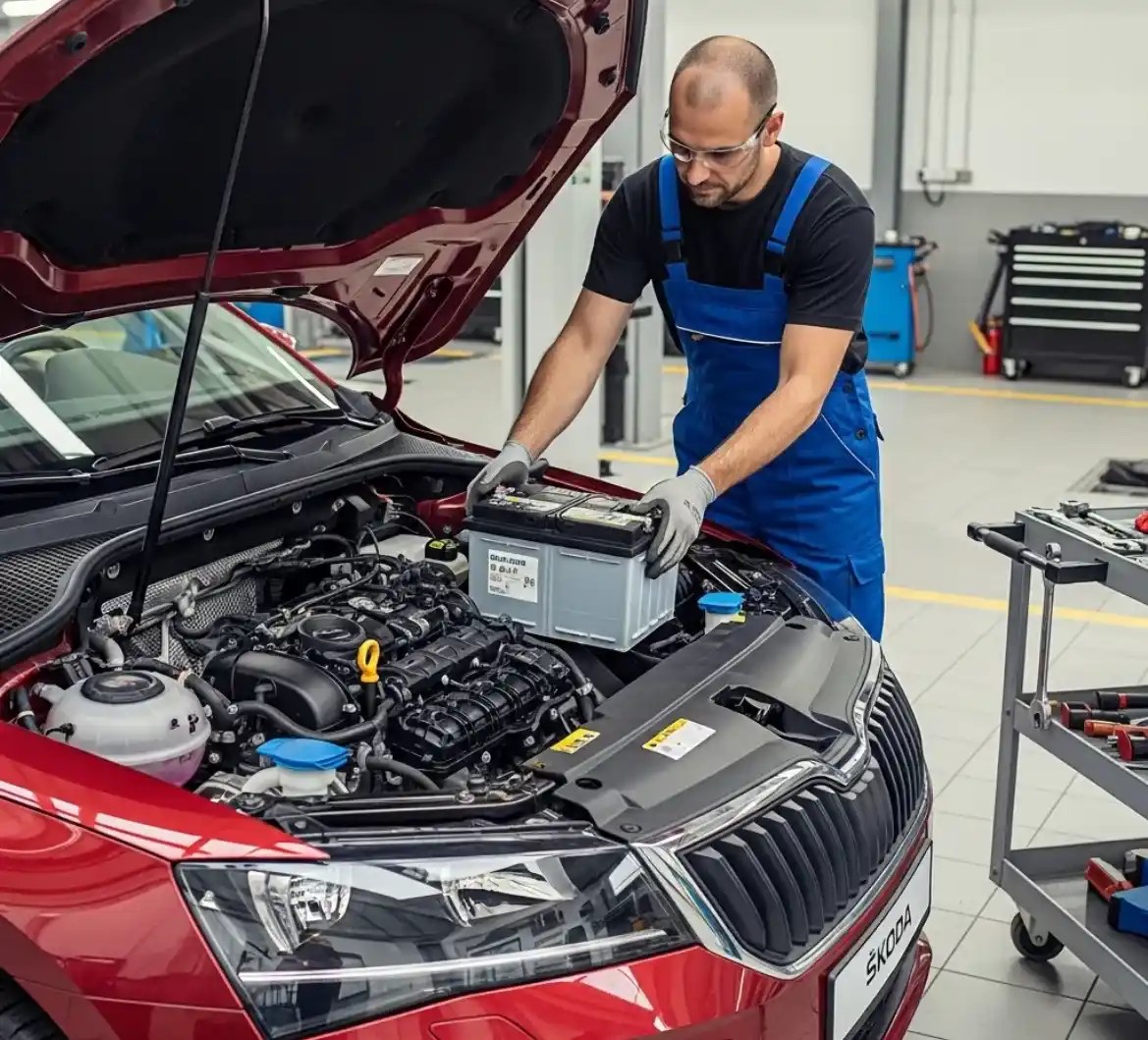 Skoda battery replacement in Dubai