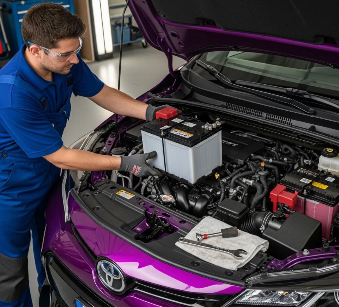 Toyota battery replacement in Dubai