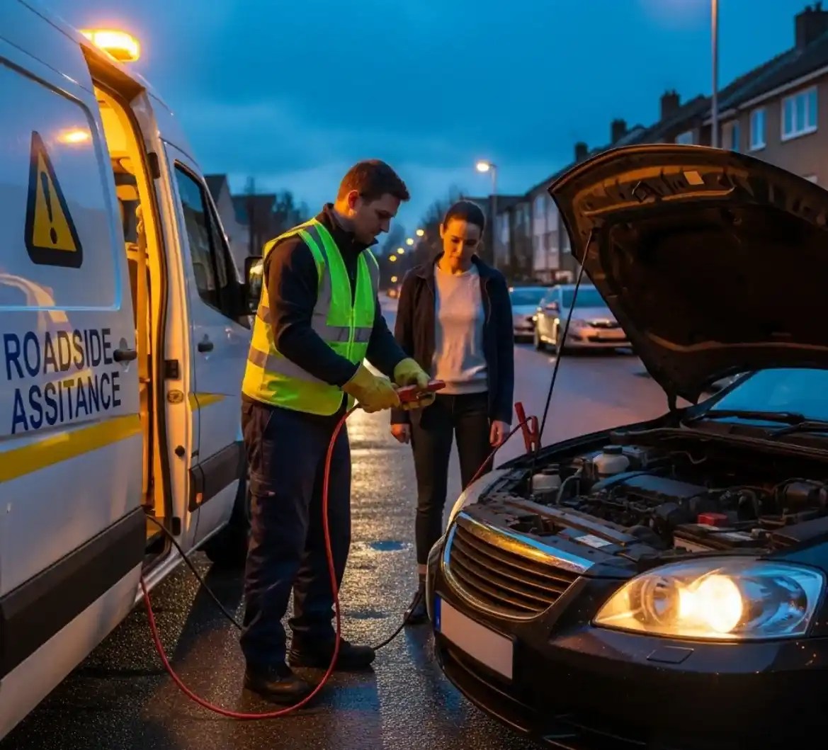 Car jumpstart service in Dubai by Battery Zone UAE