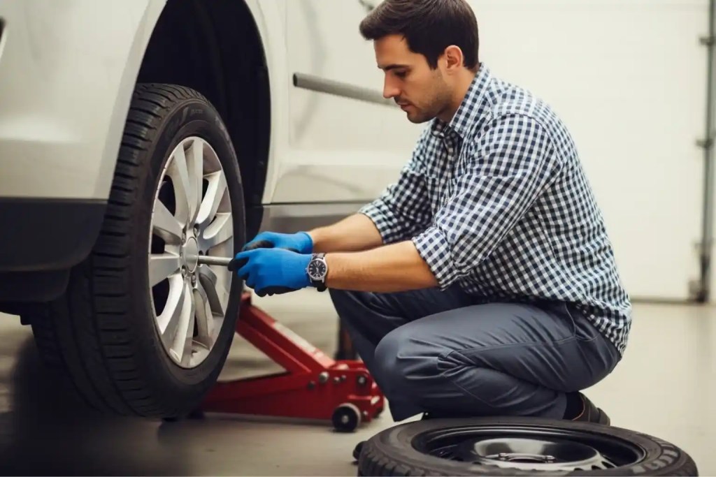 تبديل الإطار المثقوب