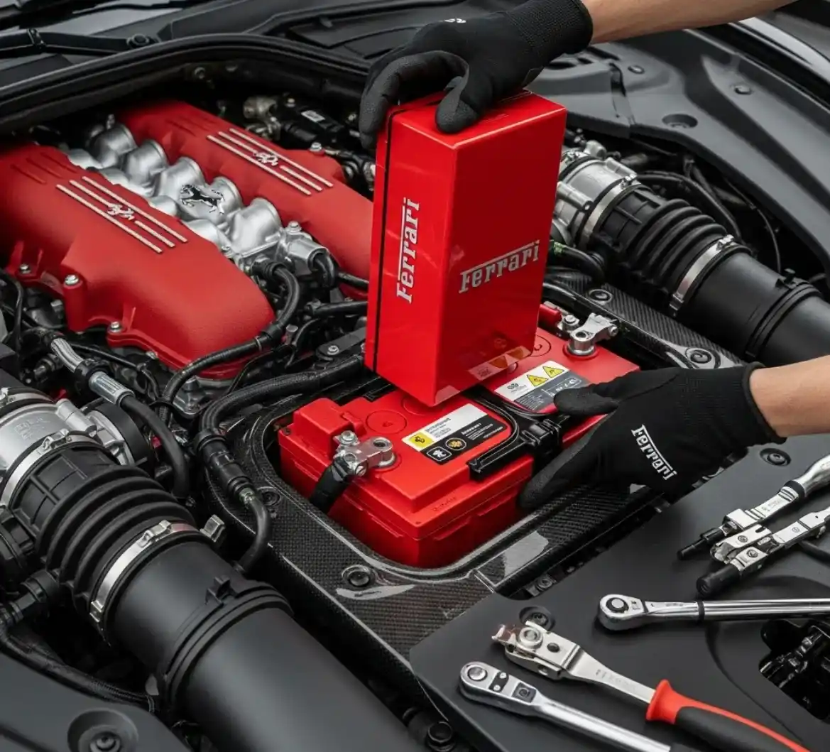 Ferrari Battery Replacement 1 Premium Ferrari Battery Installation Change in Dubai
