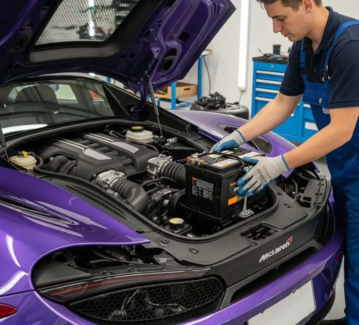 McLaren Battery Replacement 1 Proficient McLaren Battery Replacement Change Services in Dubai 1